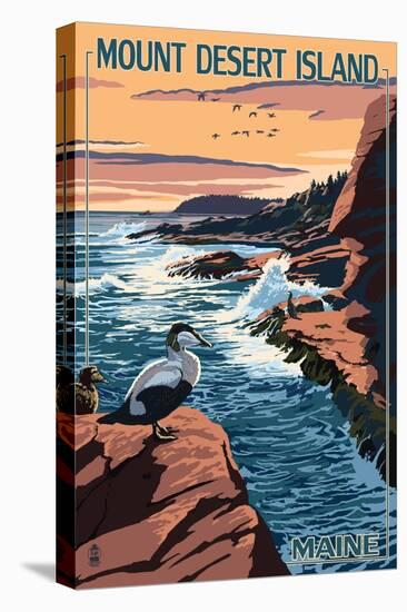 Acadia National Park, Maine - Mount Desert Island-Lantern Press-Stretched Canvas