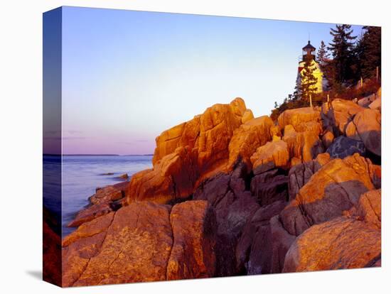 Acadia NP, Maine. Bass Harbor Head Lighthouse at Sunrise-Scott T. Smith-Premier Image Canvas