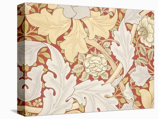 Acanthus Leaves, Wild Rose on Crimson Background, William, Morris-William Morris-Premier Image Canvas