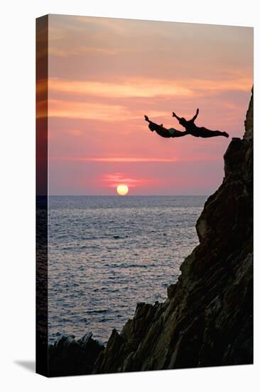 Acapulco Cliff Divers at Sunset-Thom Lang-Premier Image Canvas