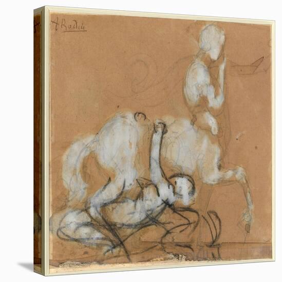 Achilles and Cheiron-Auguste Rodin-Premier Image Canvas