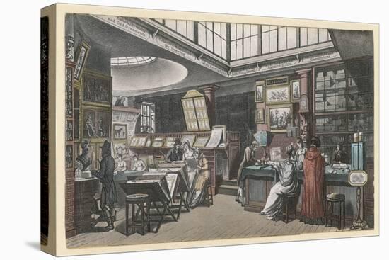 Ackermann's Repository of Arts 101 the Strand-Rowlandson & Pugin-Stretched Canvas