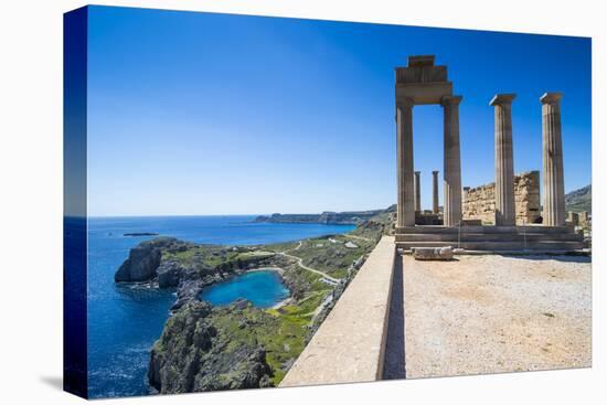 Acropolis of Lindos, Rhodes, Dodecanese Islands, Greek Islands, Greece, Europe-Michael Runkel-Premier Image Canvas