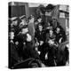 Activist Folk Musician Woody Guthrie Playing for a Group of Servicemen During WWII-Eric Schaal-Premier Image Canvas
