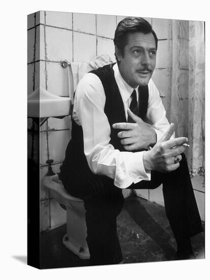 Actor Marcello Mastroianni in a Scene From the Movie "Marriage Italian Style"-Alfred Eisenstaedt-Premier Image Canvas