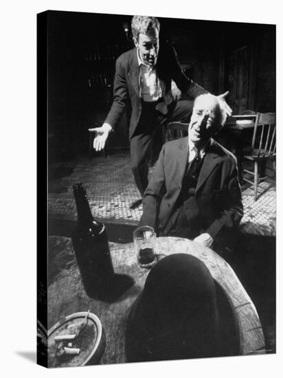 Actors Jason Robards Jr. and Farrell Pelly in a Scene from the Play The Iceman Cometh-Gjon Mili-Premier Image Canvas