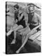 Actress Beatrice Lillie and Comedian Jack Benny Relaxing by the Pool on the French Riviera-John Phillips-Premier Image Canvas