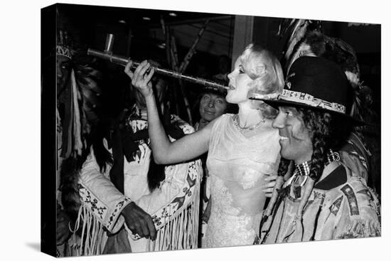 Actress Carroll Baker at the Premiere of the Film "Cheyenne Autumn", Paris, 29 October 1964-null-Stretched Canvas