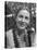 Actress Joan Fontaine Sporting Pigtails and Her Natural Freckles in Yard at Home-Bob Landry-Premier Image Canvas