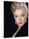 Actress Marilyn Monroe Wearing Dangling Rhinestone Earrings, with Her Hair Up-Ed Clark-Premier Image Canvas