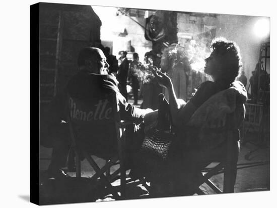 Actress Sophia Loren and Her Manager Carlo Ponti-Loomis Dean-Premier Image Canvas