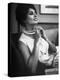 Actress Sophia Loren Fingering Her Pearl Necklace-Alfred Eisenstaedt-Premier Image Canvas