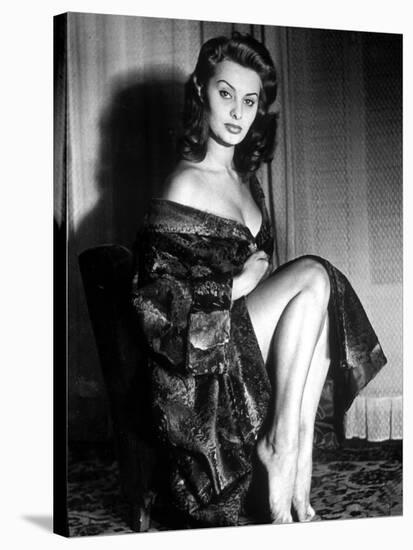 Actress Sophia Loren in 1957-null-Stretched Canvas