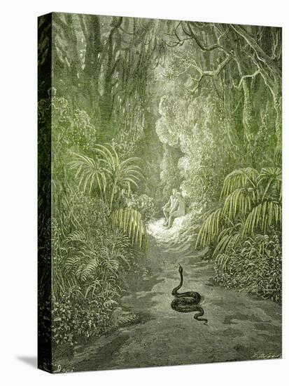 Adam and Eve and Snake by Dore-Science Source-Premier Image Canvas