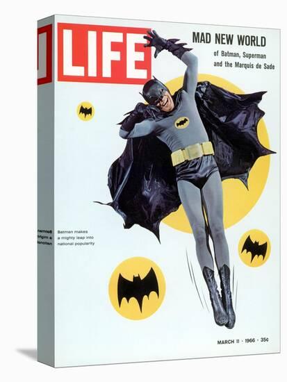 Adam West as Superhero Batman, March 11, 1966-Yale Joel-Premier Image Canvas