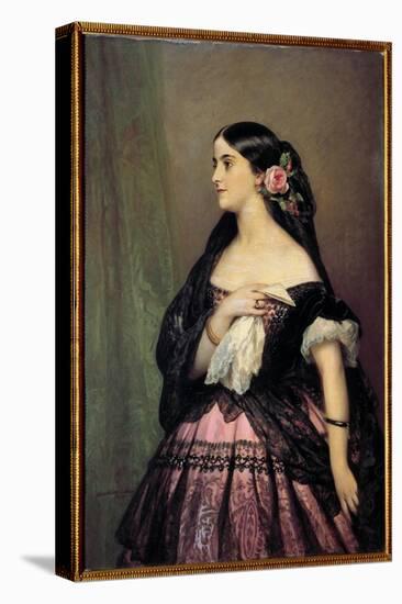 Adelina Patti, 1863 (Oil on Canvas)-Franz Xaver Winterhalter-Premier Image Canvas