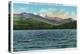 Adirondack Mts, New York - View of Snowy Mts from the Tupper Lake Road-Lantern Press-Stretched Canvas
