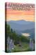 Adirondacks Mountains, New York State - Bears and Spring Flowers-Lantern Press-Stretched Canvas