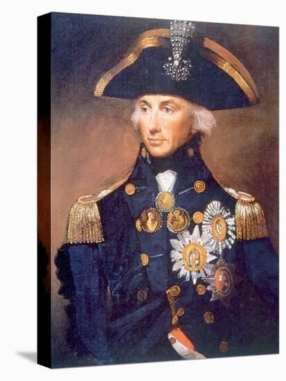 Admiral Horatio Nelson, Portrait from the National Maritime Museum in London by Lemuel Abbott, 1798-null-Stretched Canvas