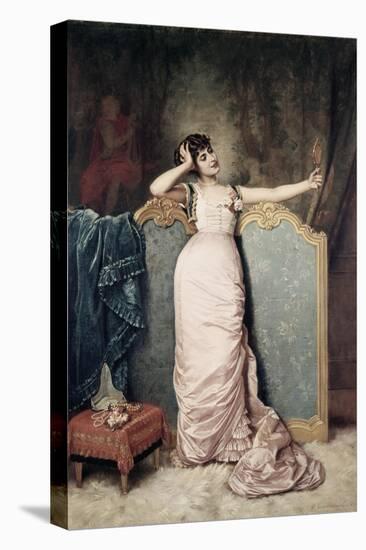 Admiring Herself-Auguste Toulmouche-Premier Image Canvas