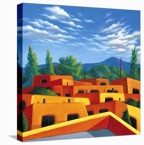 Adobe Rooftops-Frank Ybarra-Stretched Canvas