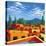 Adobe Rooftops-Frank Ybarra-Stretched Canvas