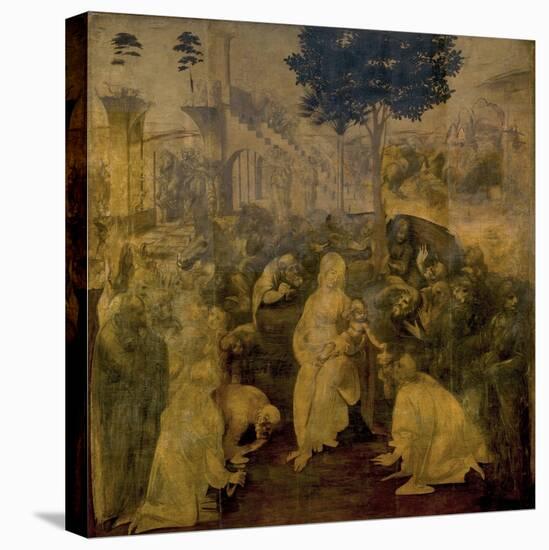 Adoration of the Magi by Leonardo Da Vinci-Leonardo Da Vinci-Premier Image Canvas