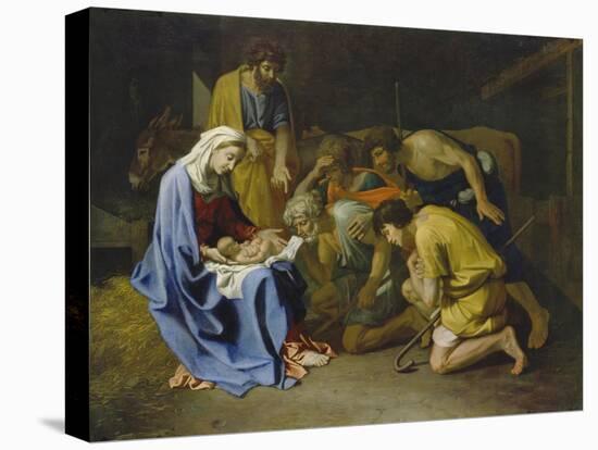 Adoration of the Shepherds, 1650-57-Nicolas Poussin-Premier Image Canvas