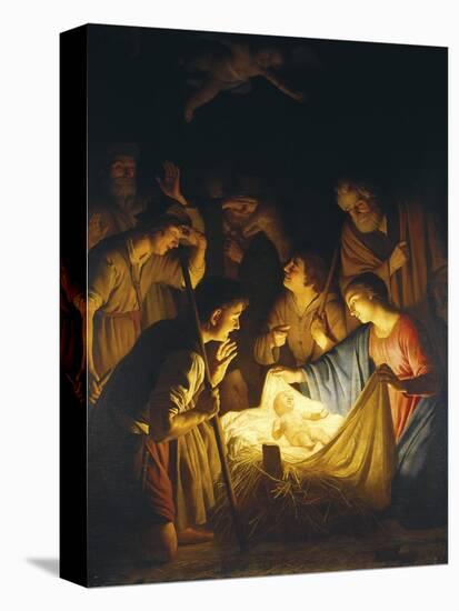 Adoration of the Shepherds (Adoration of the Shepherds)-Gerrit van Honthorst-Stretched Canvas