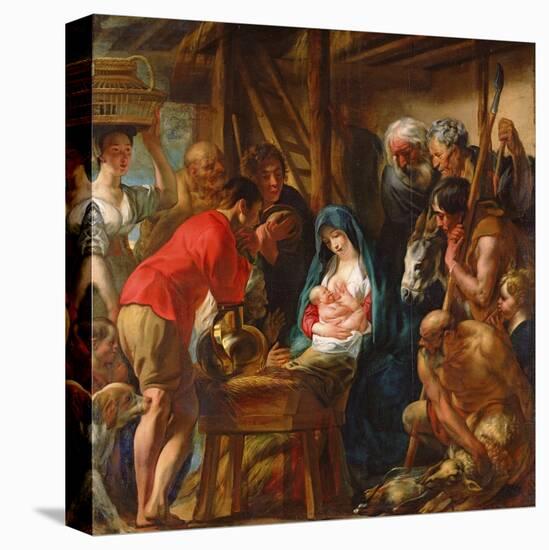 Adoration of the Shepherds (Oil on Canvas)-Jacob Jordaens-Premier Image Canvas