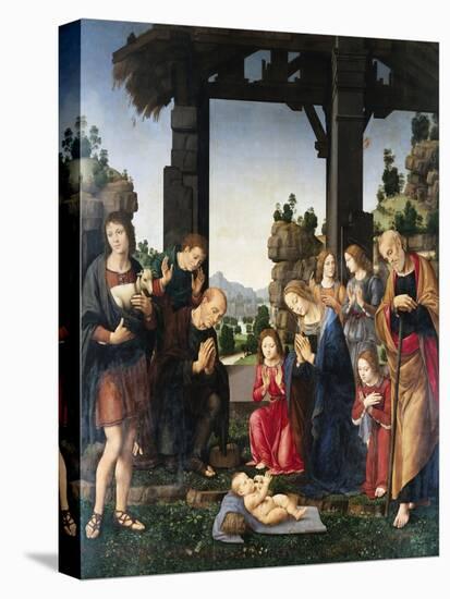 Adoration of the Shepherds-Lorenzo di Credi-Premier Image Canvas