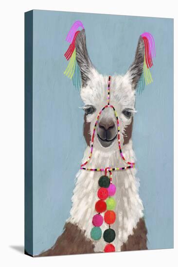 Adorned Llama I-Victoria Borges-Stretched Canvas