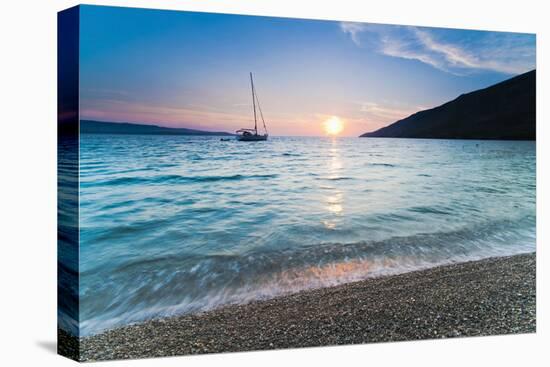 Adriatic Sea Off Zlatni Rat Beach at Sunset, Bol, Brac Island, Dalmatian Coast, Croatia, Europe-Matthew Williams-Ellis-Premier Image Canvas