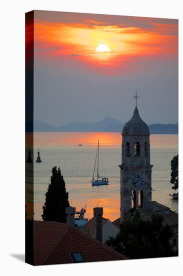 Adriatic Sunset, Cavtat, Dubrovnik Riviera, Dalmatian Coast, Dalmatia, Croatia, Europe-Frank Fell-Premier Image Canvas