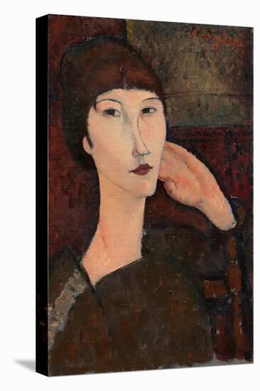 Adrienne (Woman with Bangs), 1917 (Oil on Linen)-Amedeo Modigliani-Premier Image Canvas