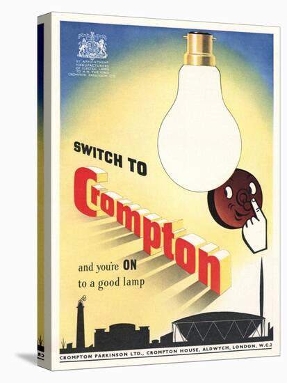 Advert for 'Crompton' Lightbulbs-null-Premier Image Canvas