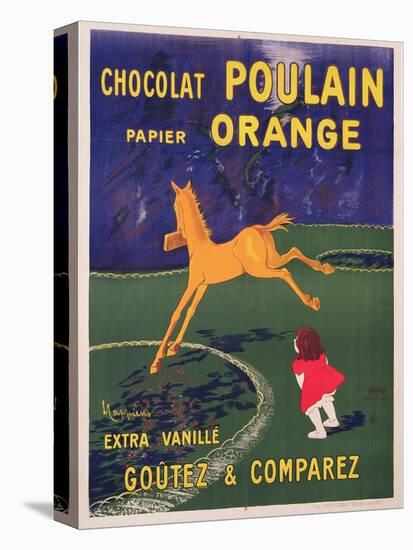 Advertisement for Chocolat Poulain Papier Orange, C. 1910-Leonetto Cappiello-Premier Image Canvas