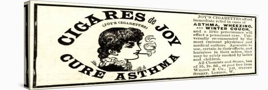 Advertisement for 'Cigares De Joy (Joy's Cigarettes)', 1890s-null-Premier Image Canvas