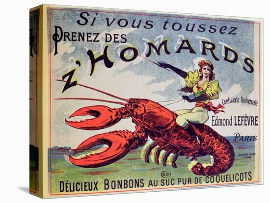 Advertisement for Cough Sweets 'Z'Homards', Late Nineteenth Century (Colour Litho)-French-Premier Image Canvas