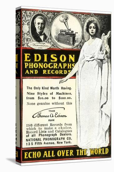 Advertisement for Edison Phonographs and Records, National Phonograph Co., 1901-null-Premier Image Canvas