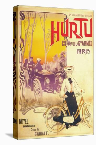 Advertisement for Hurtu cars and bicycles, c1900s-Unknown-Premier Image Canvas