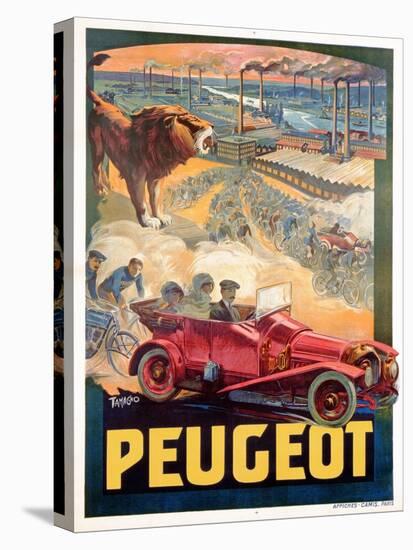 Advertisement for Peugeot, Printed by Affiches Camis, Paris, c.1922-Francisco Tamagno-Premier Image Canvas