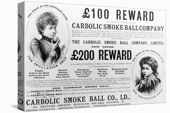 Advertisement for the 'Carbolic Smoke Ball Company', 1892-null-Premier Image Canvas