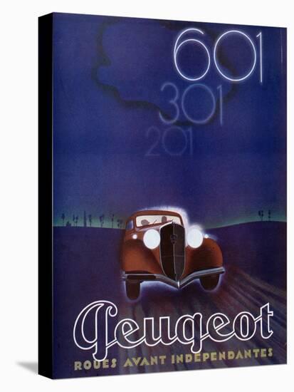 Advertisement for the Peugeot 601, from 'Femina' Magazine, August 1934-null-Premier Image Canvas