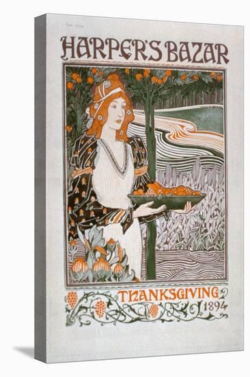 Advertisement for the Thanksgiving Edition of 'Harper's Bazar', 1894 (Colour Litho)-American-Premier Image Canvas