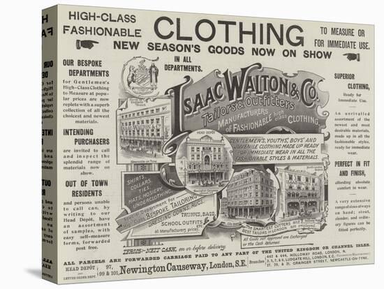 Advertisement, Isaac Walton and Company-null-Premier Image Canvas