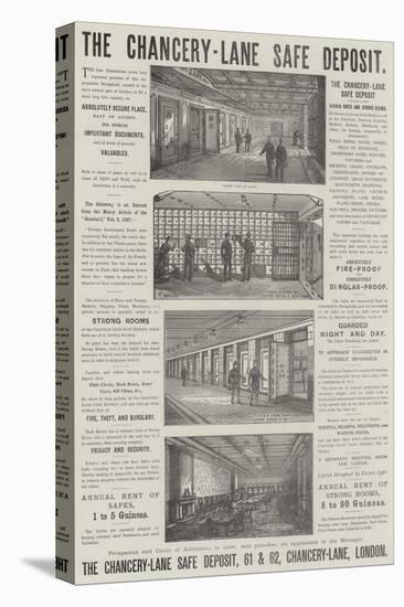 Advertisement, the Chancery-Lane Safe Deposit-Frank Watkins-Premier Image Canvas