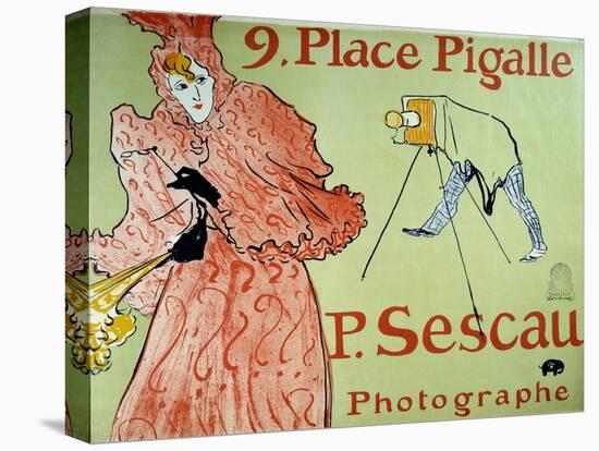 Advertising for Photographer P. Sescau, 9 Place Pigalle in Montmartre. Poster by Henri De Toulouse-Henri de Toulouse-Lautrec-Premier Image Canvas