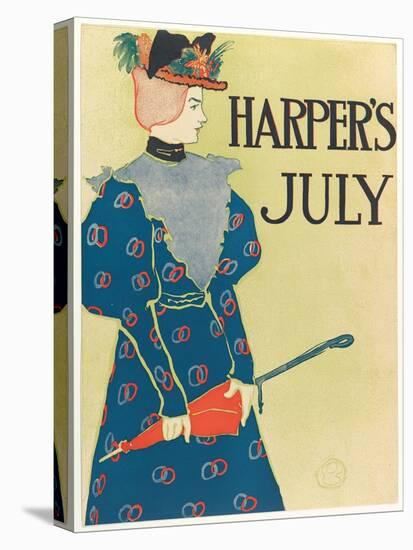 Advertising Poster for Harper's New Monthly Magazine, July 1896, Pub. 1896 (Colour Lithograph)-Edward Penfield-Premier Image Canvas