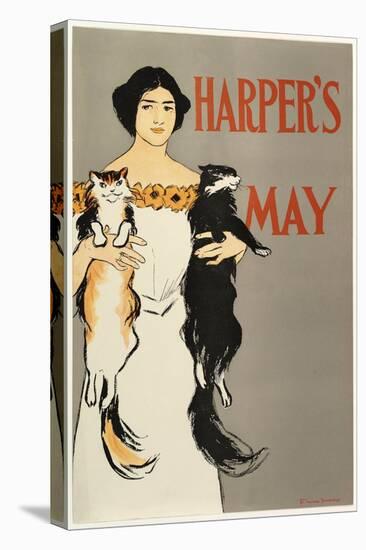 Advertising Poster for Harper's New Monthly Magazine, May 1896, Pub. 1896 (Colour Lithograph)-Edward Penfield-Premier Image Canvas